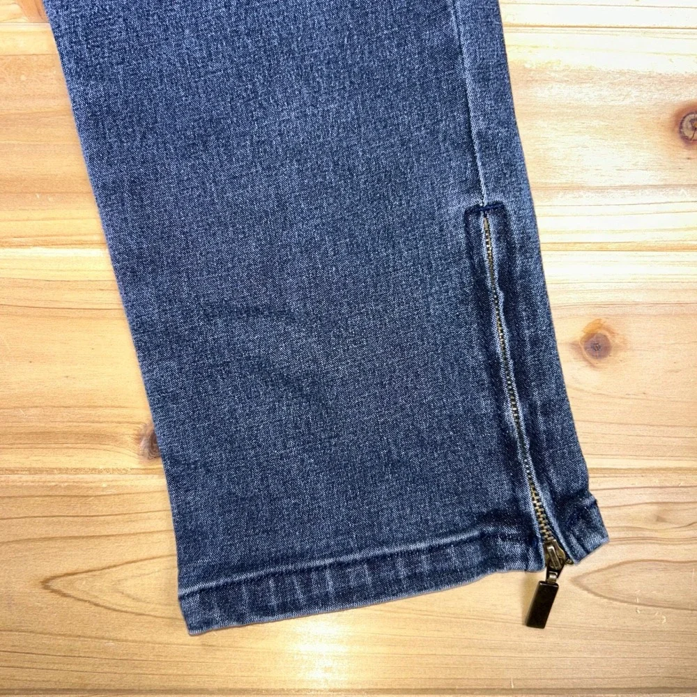 DG2 by Diane Gilman Jeans Womens 2 Skinny Zipper Accent Mid Rise Denim Blue Jean